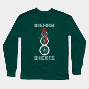 Merry Bikemas (White/Red) Long Sleeve T-Shirt